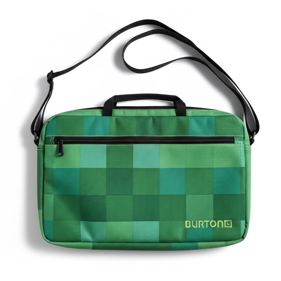 Burton Other - Burton Green Pixel Laptop Messenger Bag Crossbody Tech Travel Carry Case O/S